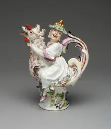 Oil or Vinegar Cruet, Meissen, c. 1737. Creator: Meissen Porcelain