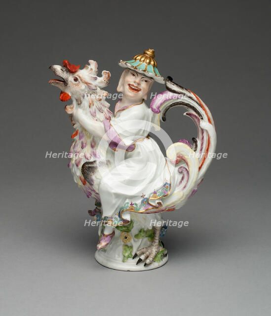 Oil or Vinegar Cruet, Meissen, c. 1737. Creator: Meissen Porcelain.
