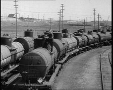 Oil Being Pumped in a Texas Oil Field, 1932. Creator: British Pathe Ltd