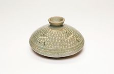 Oil Bottle with Cranes and Stylized Clouds, Korea, Goryeo dynasty (918-1392), late 13th century. Creator: Unknown