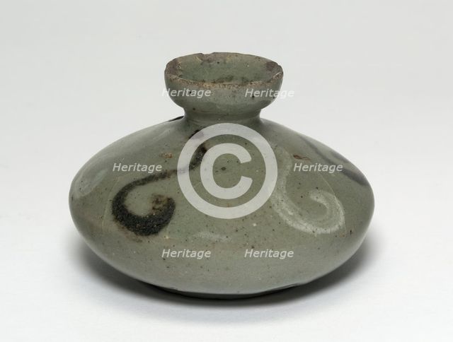 Oil Bottle with Swirl Design, Korea, Goryeo dynasty (918-1392), mid-12th century. Creator: Unknown.