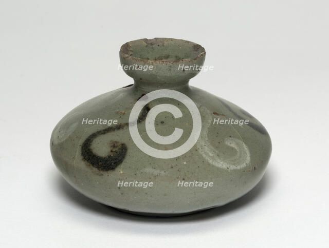 Oil Bottle with Swirl Design, Korea, Goryeo dynasty (918-1392), mid-12th century. Creator: Unknown.