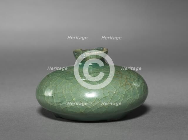 Oil Bottle with Scroll Design, 1100s-1200s. Creator: Unknown.