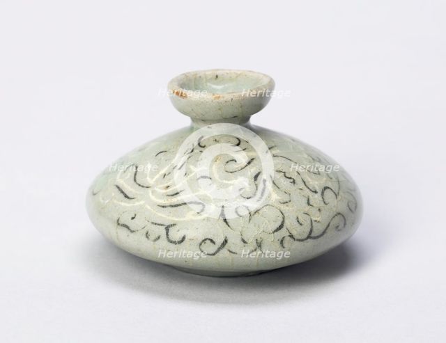 Oil bottle with Scrollwork, South Korea, Goryeo dynasty (918-1392), 12th/13th century. Creator: Unknown.