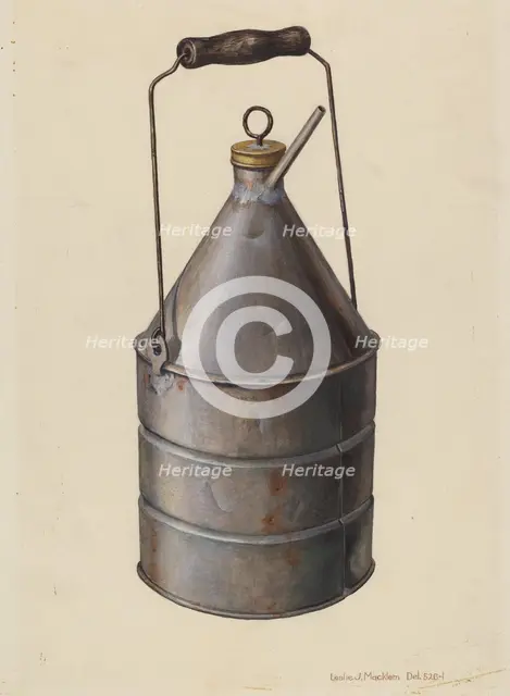 Oil Can, c. 1939. Creator: Leslie Macklem.