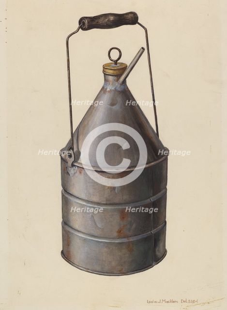 Oil Can, c. 1939. Creator: Leslie Macklem.