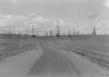 Oil fields, Kern County, California, 1938. Creator: Dorothea Lange