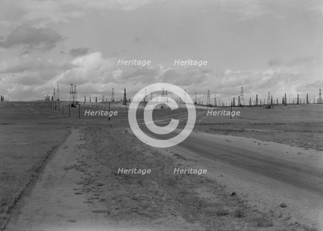 Oil fields, Kern County, California, 1938. Creator: Dorothea Lange.