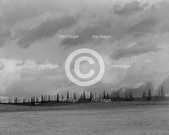 Oil fields, Kern County, California, 1938. Creator: Dorothea Lange.