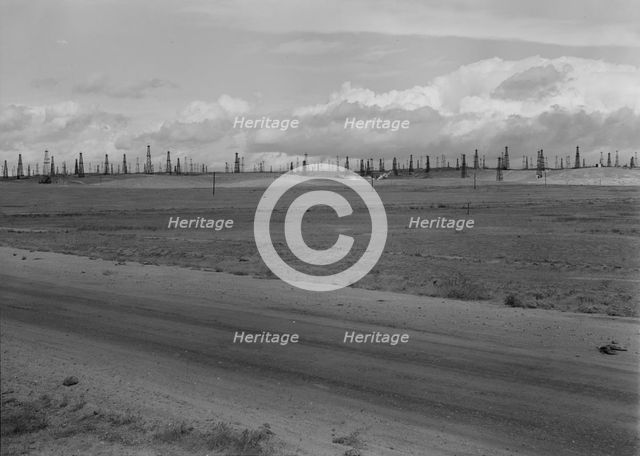 Oil fields, Kern County, California, 1938. Creator: Dorothea Lange.