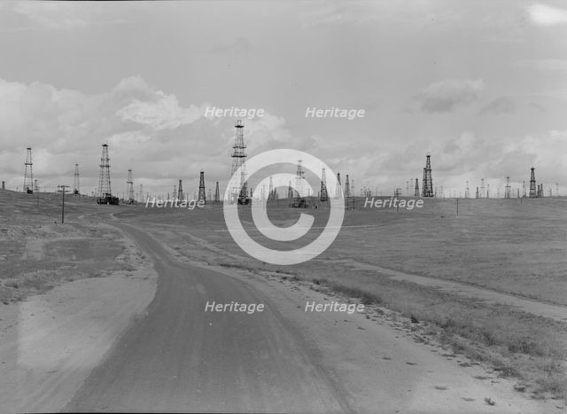 Oil fields, Kern County, California, 1938. Creator: Dorothea Lange.