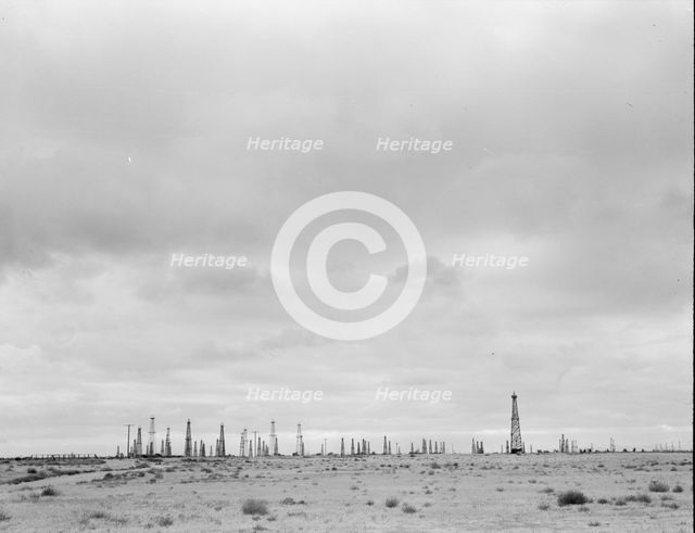 Oil fields, Kern County, California, 1938. Creator: Dorothea Lange.