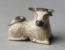 Oil Flask in the Shape of a Bull, 600-575 BC. Creator: Unknown