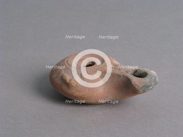 Oil Lamp, Coptic, 4th-7th century. Creator: Unknown.