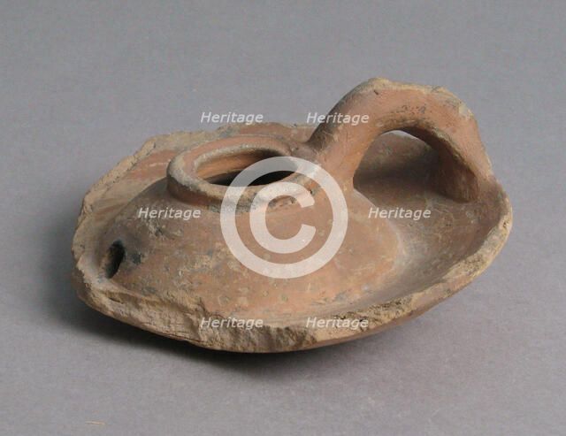 Oil Lamp, Coptic, 4th-7th century. Creator: Unknown.