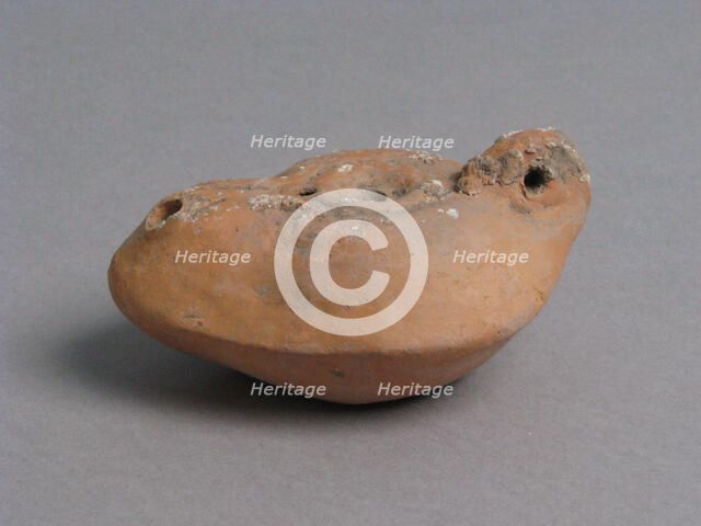 Oil Lamp, Coptic, 4th-7th century. Creator: Unknown.