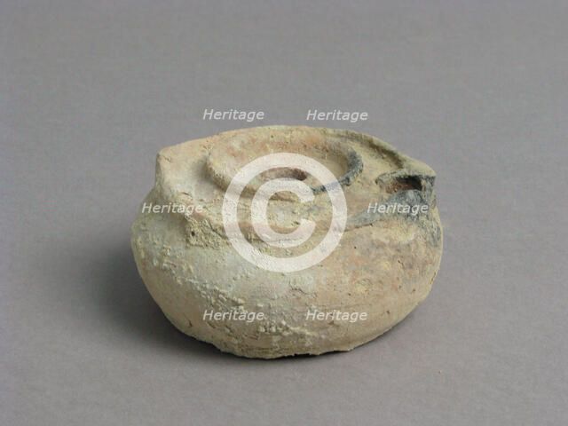 Oil Lamp, Coptic, 4th-7th century. Creator: Unknown.