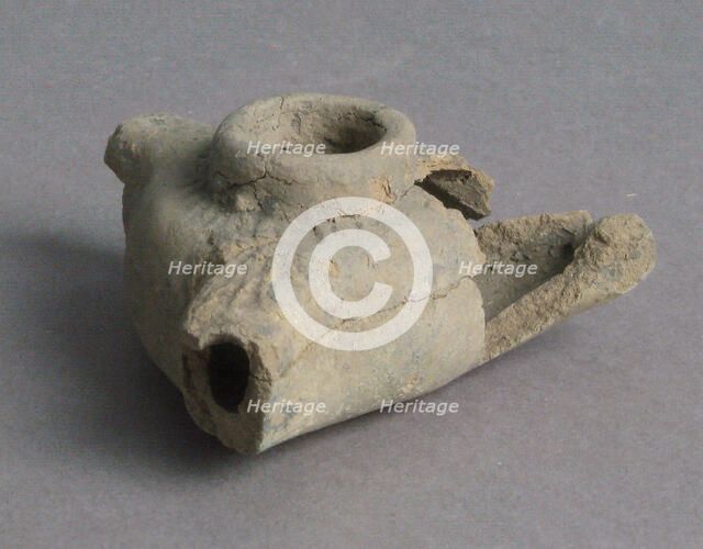 Oil Lamp, Coptic, 4th-7th century. Creator: Unknown.