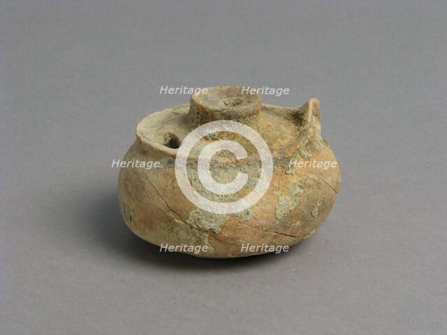 Oil Lamp, Coptic, 4th-7th century. Creator: Unknown.