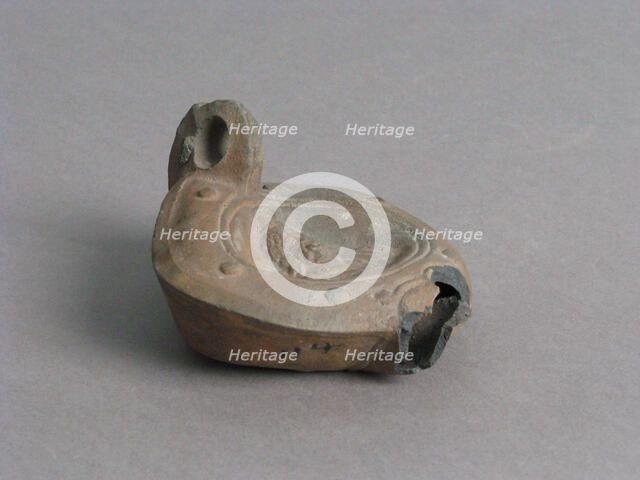 Oil Lamp, Coptic, 4th-7th century. Creator: Unknown.