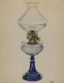 Oil Lamp, c. 1936. Creator: Ralph Atkinson