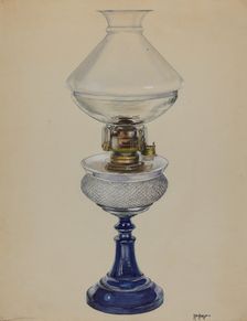 Oil Lamp, c. 1936. Creator: Ralph Atkinson