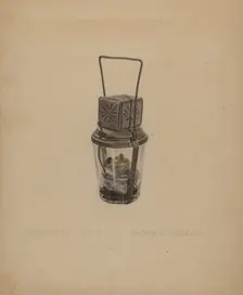 Oil Lamp, c. 1938. Creator: Andrew Topolosky