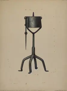 Oil Lamp, c. 1938. Creator: Walter Hochstrasser