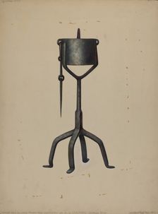 Oil Lamp, c. 1938. Creator: Walter Hochstrasser
