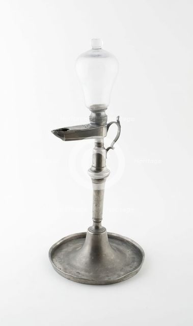 Oil Lamp, Germany, c. 1800. Creator: Unknown.