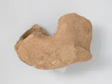 Oil Lamp Fragment, Coptic, 4th-7th century. Creator: Unknown