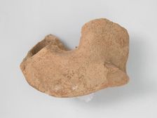 Oil Lamp Fragment, Coptic, 4th-7th century. Creator: Unknown