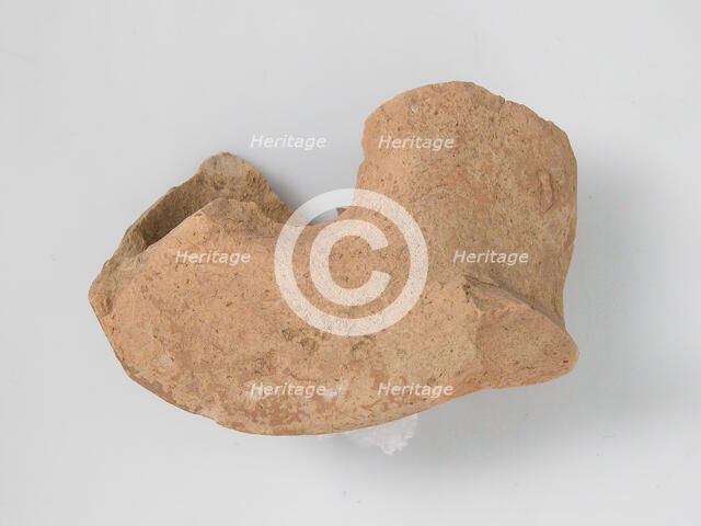 Oil Lamp Fragment, Coptic, 4th-7th century. Creator: Unknown.