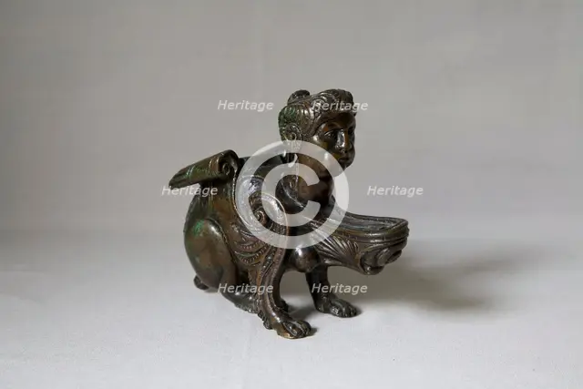 Oil Lamp in the Form of a Sphinx, cast c. 1525. Creator: Unknown.