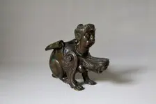 Oil Lamp in the Form of a Sphinx, cast c. 1525. Creator: Unknown