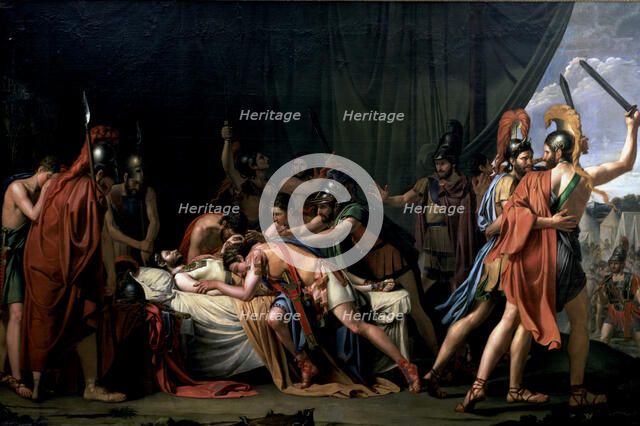 Oil representing 'The death of Viriato'.