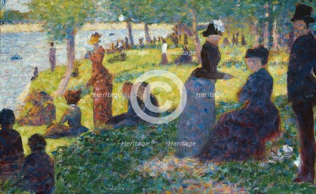 Oil Sketch for "La Grande Jatte", 1884. Creator: Georges-Pierre Seurat.