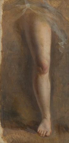 Oil sketch of a woman's leg, c1823-1873. Creator: Edmund Thomas Parris