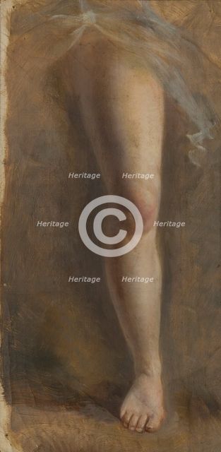 Oil sketch of a woman's leg, c1823-1873. Creator: Edmund Thomas Parris.