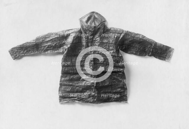 Oil skin jacket, made of bladder, 1929. Creator: Unknown.