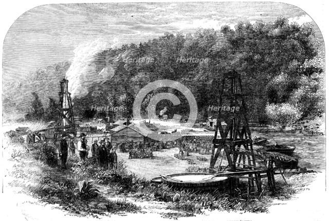 Oil-springs at Tarr Farm, Oil Creek, Venango County, Pennsylvania, 1862. Creator: Unknown.