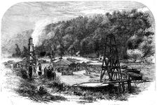 Oil-springs at Tarr Farm, Oil Creek, Venango County, Pennsylvania, 1862. Creator: Unknown