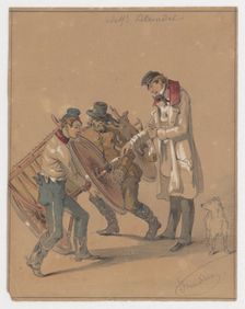 Oiling the Center Pin, around 1850. Creator: Friedrich Carl von Scheidlin