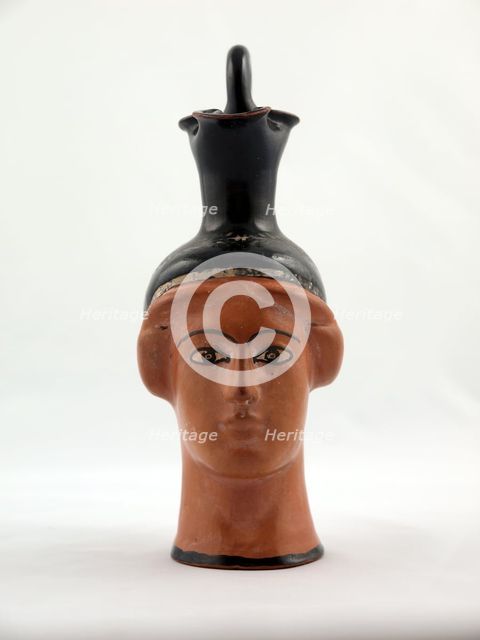 Oinochoe (Pitcher) in the Shape of a Female Head, about 450 BCE. Creator: Canessa Class.