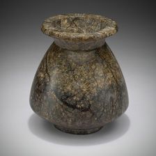 Ointment Vessel with Lid, Egypt, New Kingdom, Dynasty 18 (about 1570-1293 BCE). Creator: Unknown