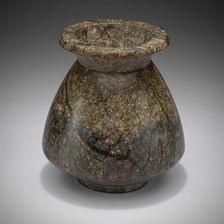 Ointment Vessel with Lid, Egypt, New Kingdom, Dynasty 18 (about 1570-1293 BCE). Creator: Unknown