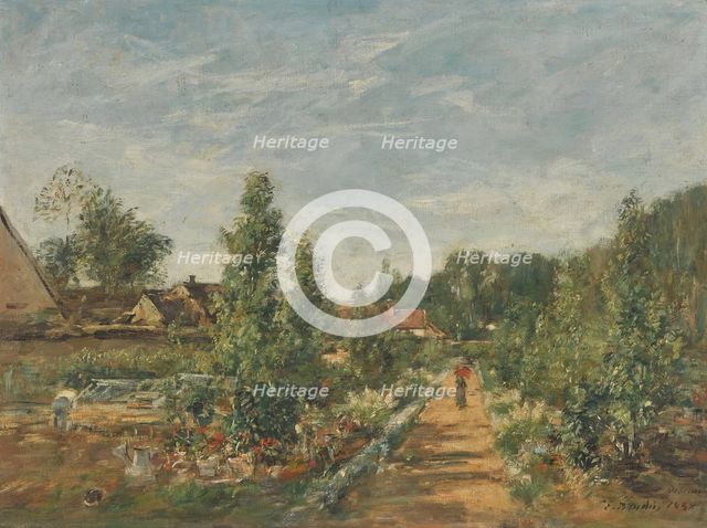 Oisème. Le Jardin marcille, 1888. Creator: Eugene Louis Boudin.