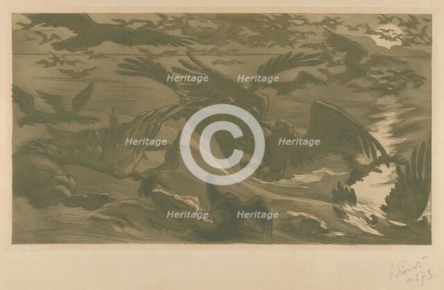 Oiseaux de proie (Birds of prey), 1893. Creator: Prouvé, Victor (1858-1943).