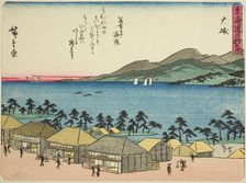 Oiso, from the series "Fifty-three Stations of the Tokaido (Tokaido gojusan tsugi)..., c. 1837/42. Creator: Ando Hiroshige