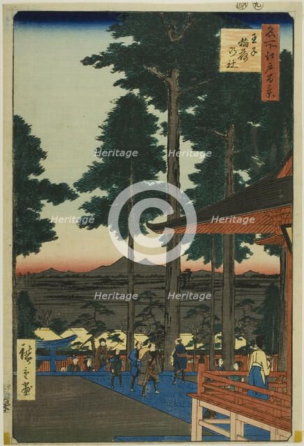 Oji Inari Shrine (Oji Inari no yashiro), from the series “One Hundred Famous Views of...”, 1857. Creator: Ando Hiroshige.